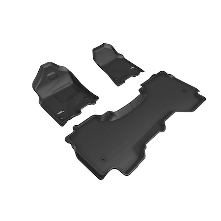 3D Mats Usa Custom Fit, Raised Edge, Black, Thermoplastic Rubber Of Carbon Fiber Texture L1DG03101509